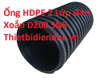 Ống HDPE 2 Lớp Gân Xoắn D200 SN8