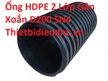 Ống HDPE 2 Lớp Gân Xoắn D200 SN4