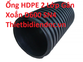 Ống HDPE 2 Lớp Gân Xoắn D600 SN4