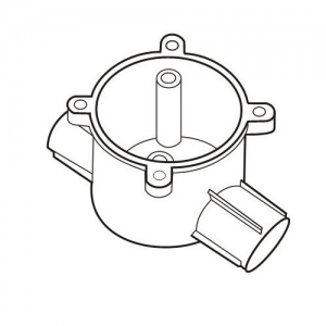 Hộp chia ngả cho ống luồn dây điện loại cao 2 đường D16 (E240/16/2D)